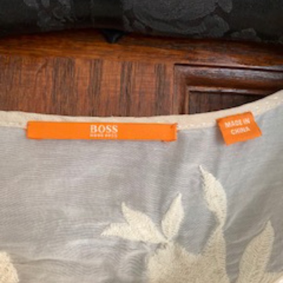 COPY - Boss Orange silk tank with embroidery on back - Picture 2 of 5